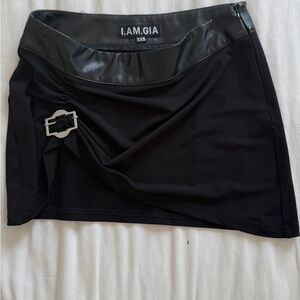 I.AM.GIA Black Skirt with Glossy Trim